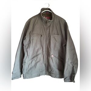 Dry Duck Men's Gray Military Field Jacket with Zip Front